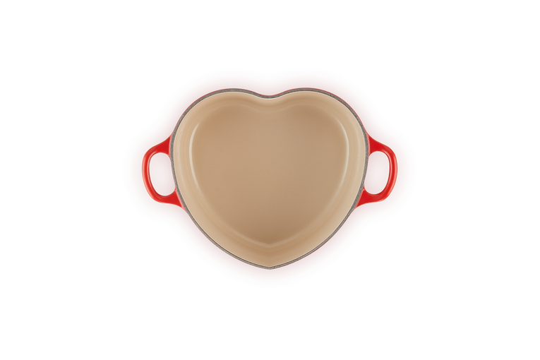 Le Creuset Amour Cocotte a cuore in ghisa vetrificata con pomello a cuore, 20 cm