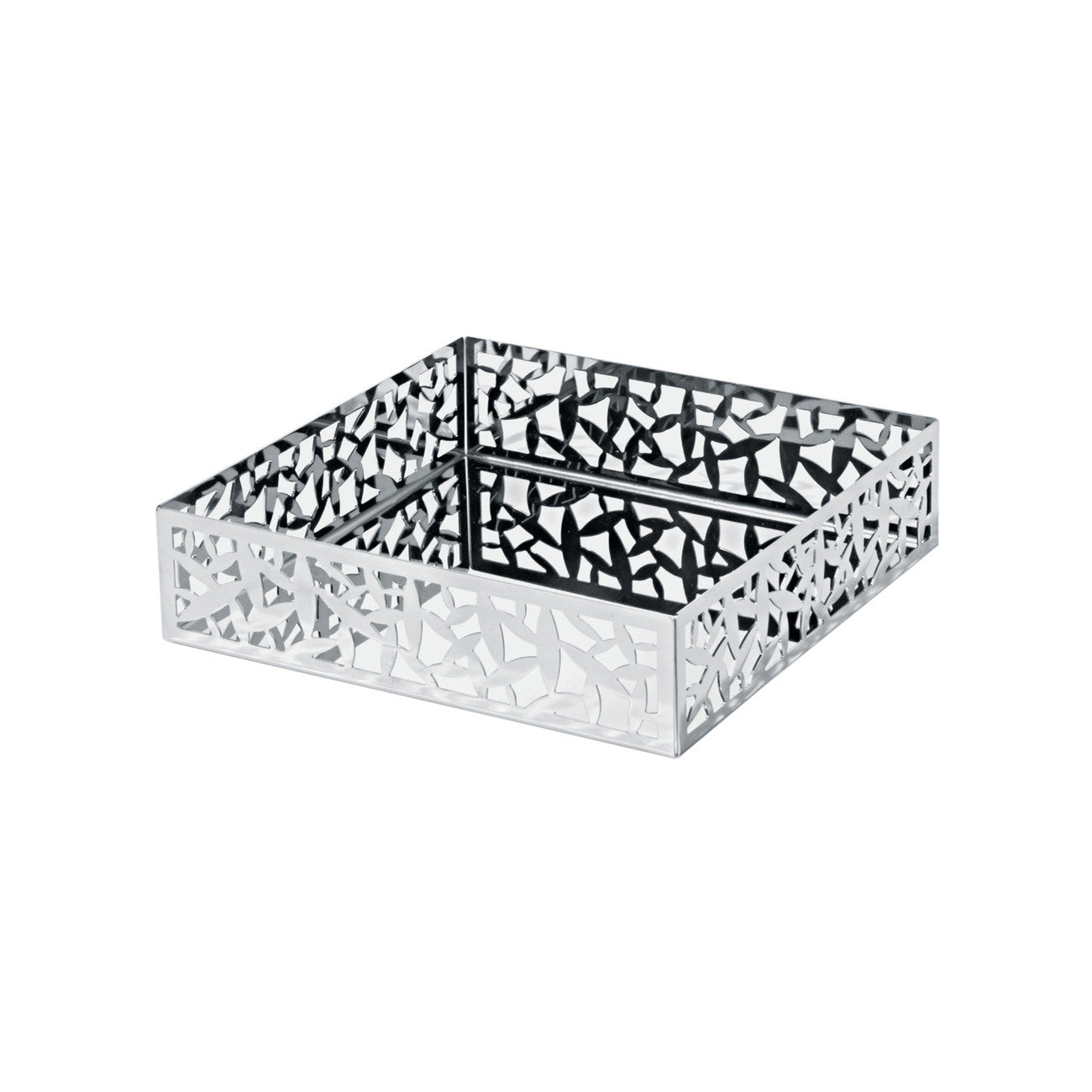 Alessi Cacti! Paper napkin holder, flat with perforated edge in 18/10 stainless steel.