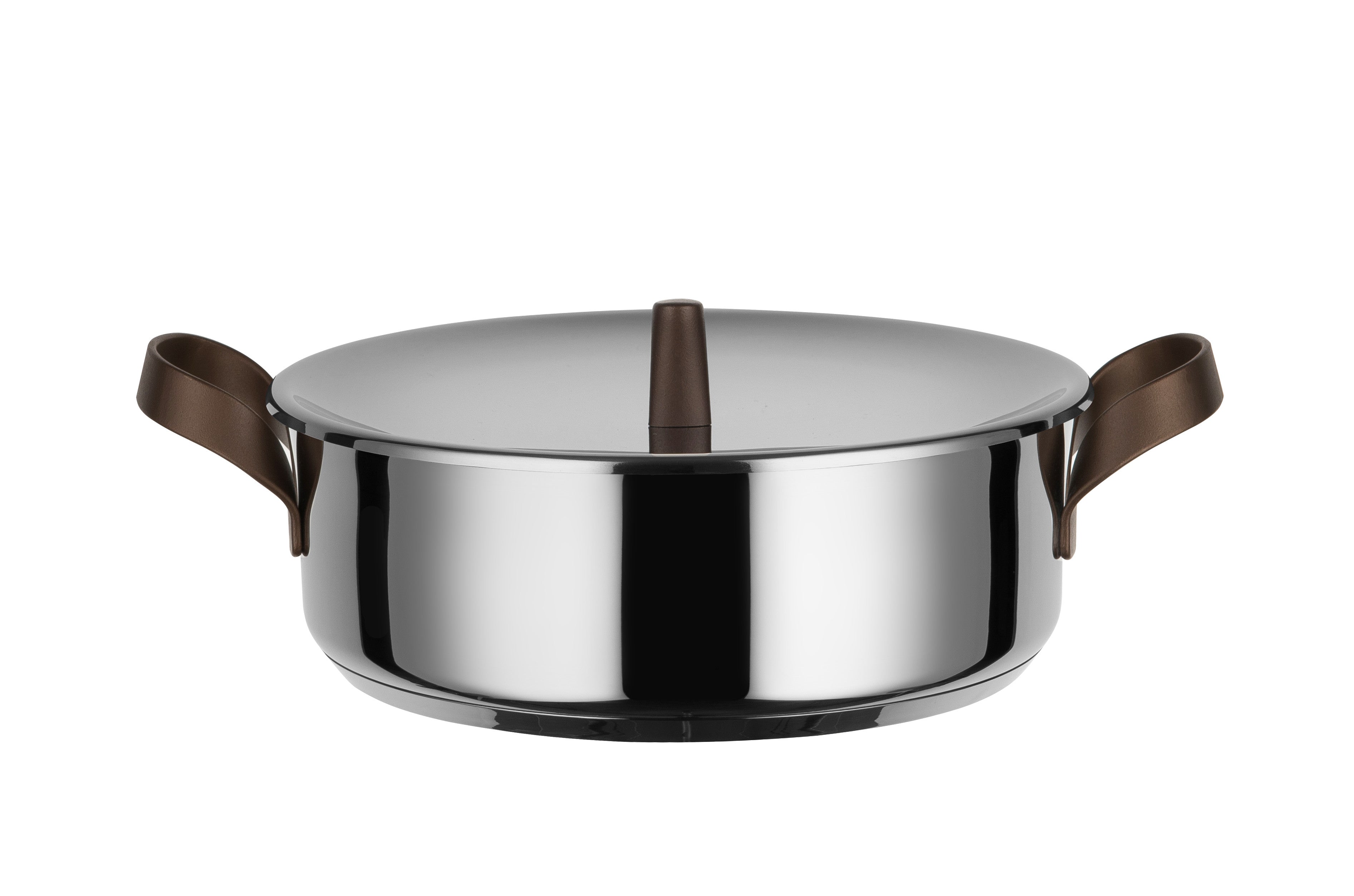 Alessi Edo Casserole with Two Handles in Stainless Steel, cm 28