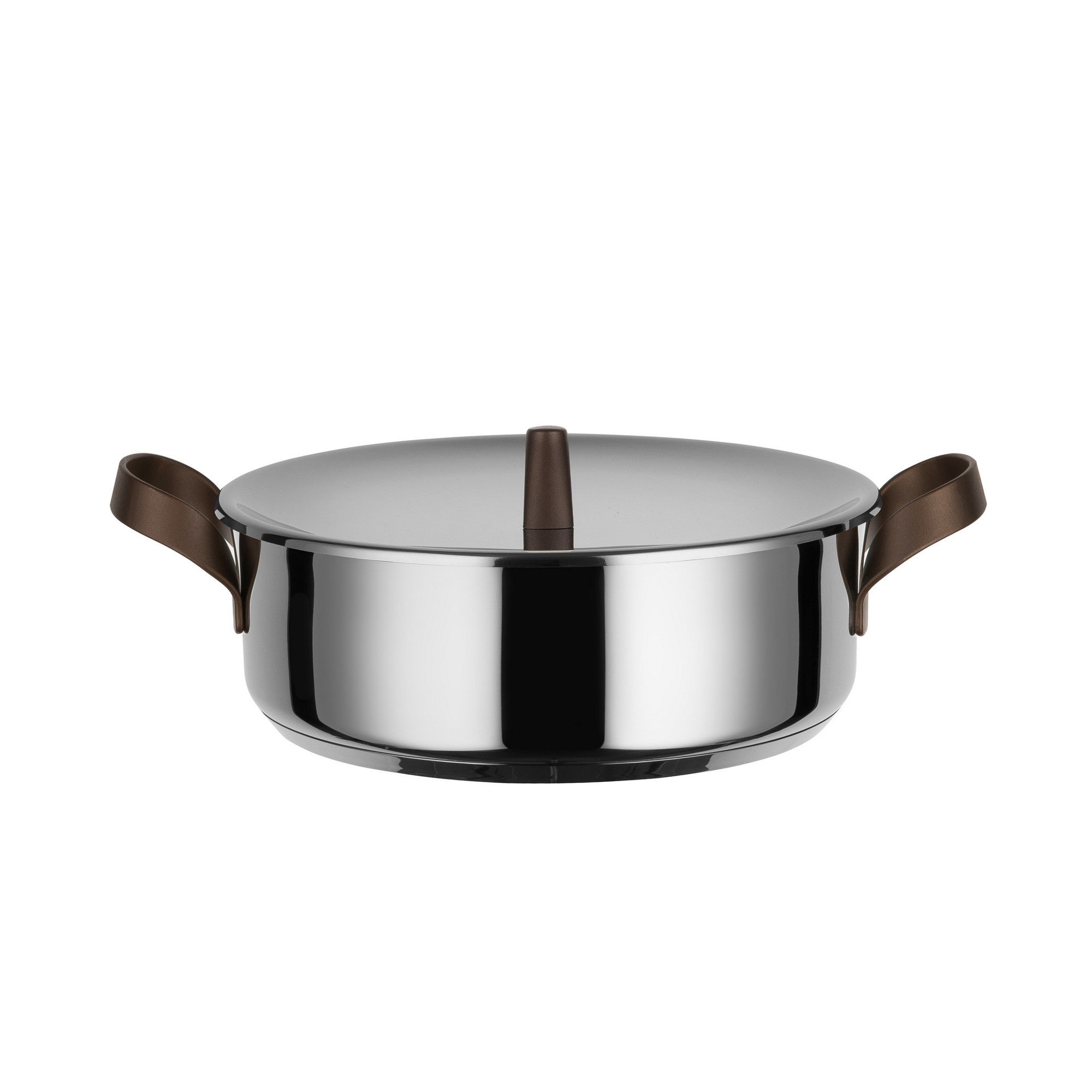 Alessi Edo Casserole with Two Handles in Stainless Steel, cm 28