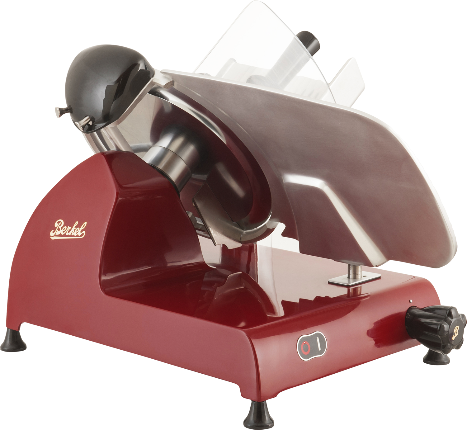 Berkel Red line 250 slicer + Red ash and stainless steel chopping board