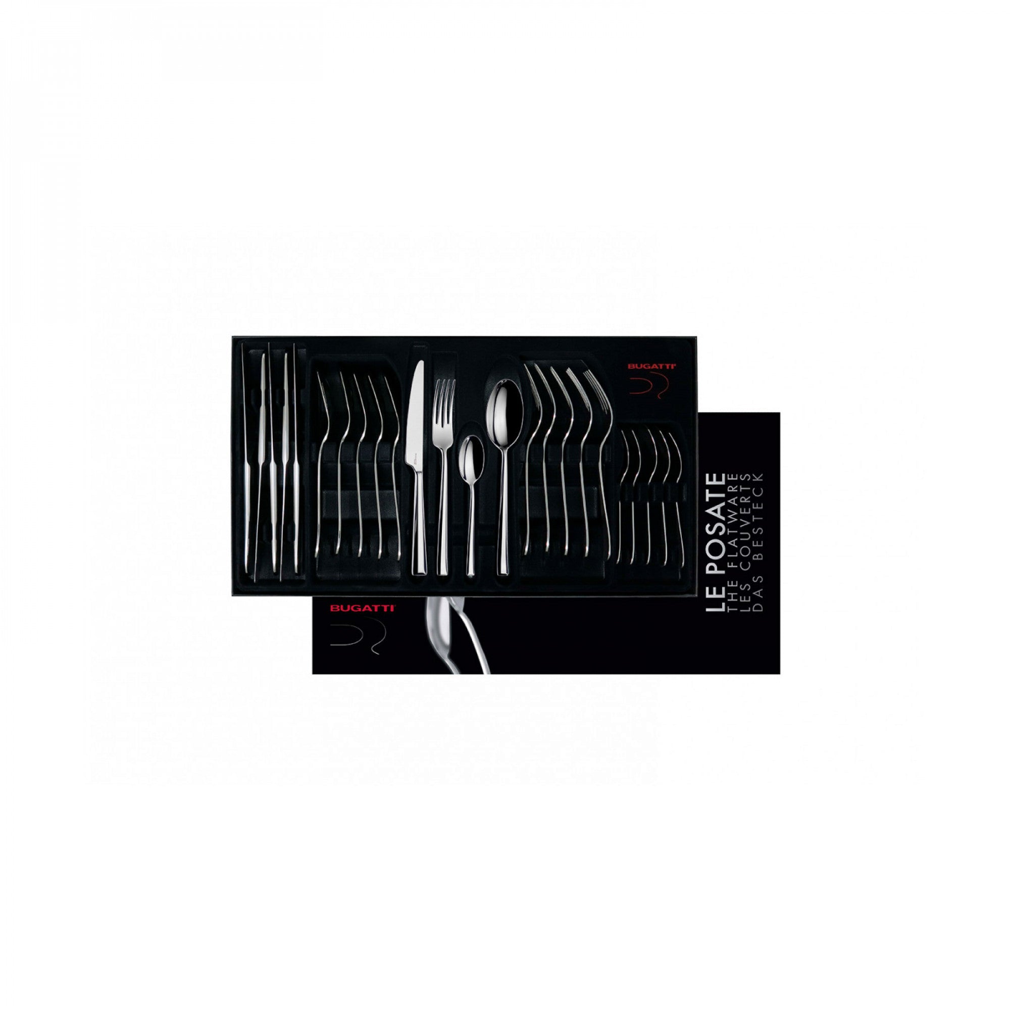 BUGATTI, Duetto, 24-piece cutlery set in 18/10 stainless steel