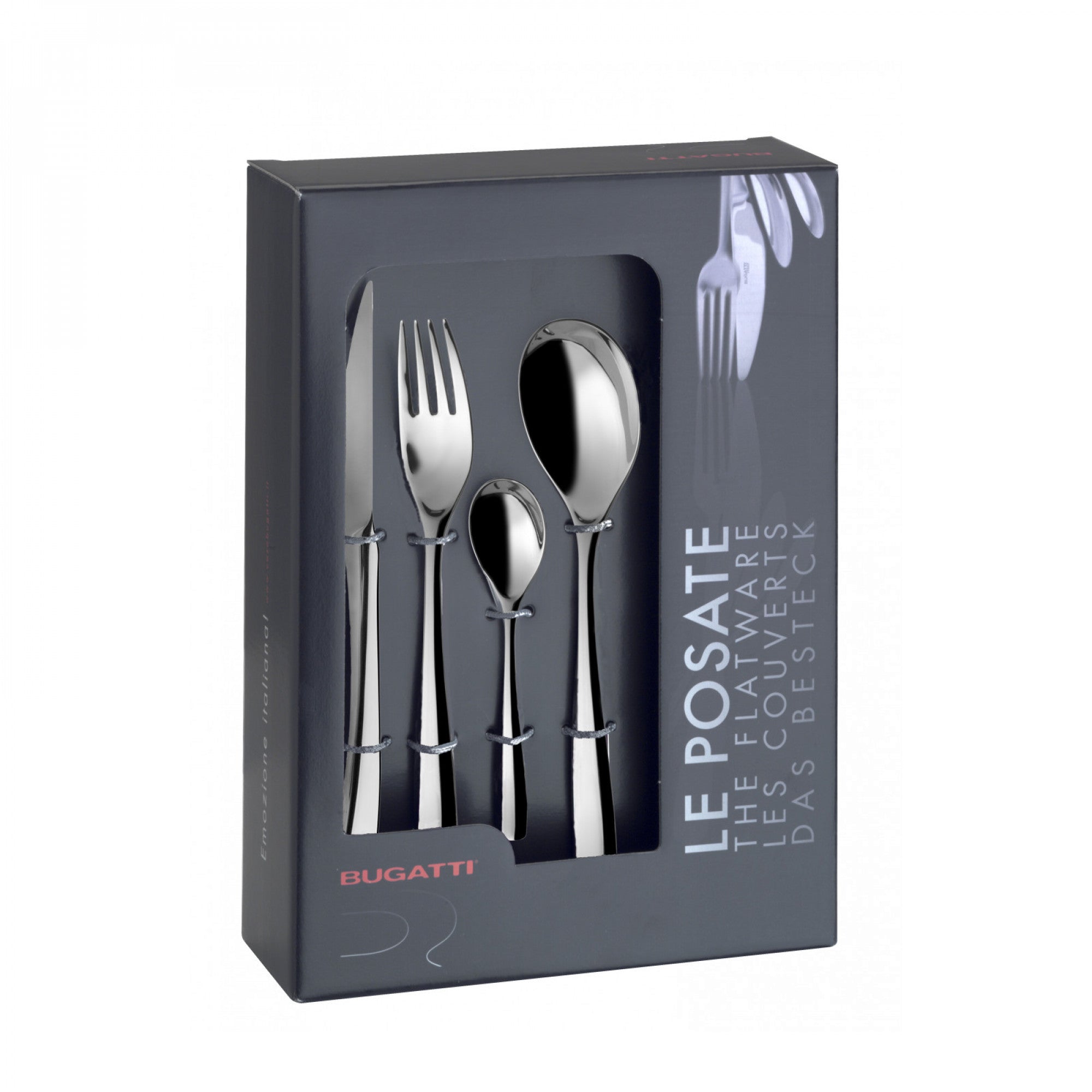 BUGATTI, Amalfi, 24-piece cutlery set in 18/10 stainless steel