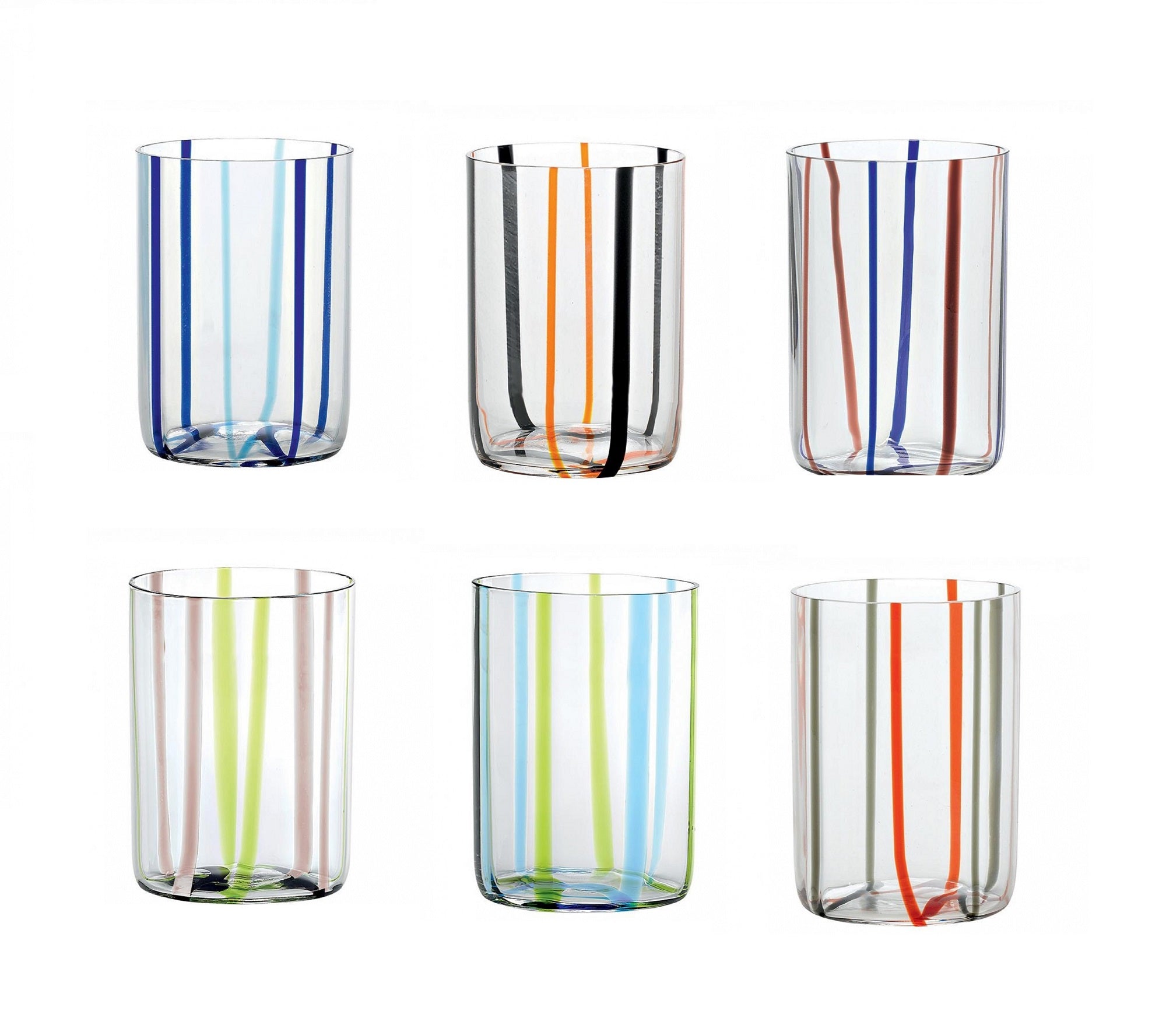 Zafferano Tirache Set 6 Glasses Tirache assorted colors