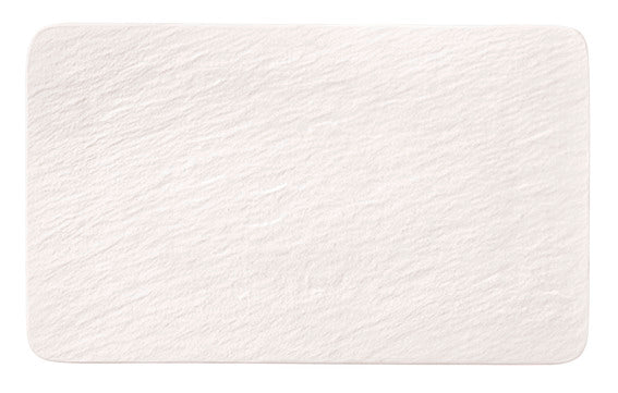 Villeroy & Boch Manufacture Rock Blanc piatto multifunzione rettangolare, bianco, 28 x 17 x 1 cm