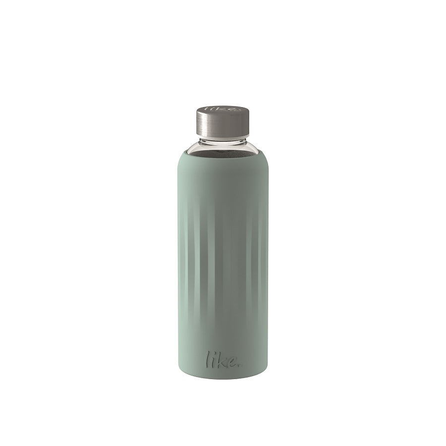 Likes. by Villeroy &amp; Boch ToGo&amp;ToStay glass drinking bottle, 0,5l, with silicone coating, mint green