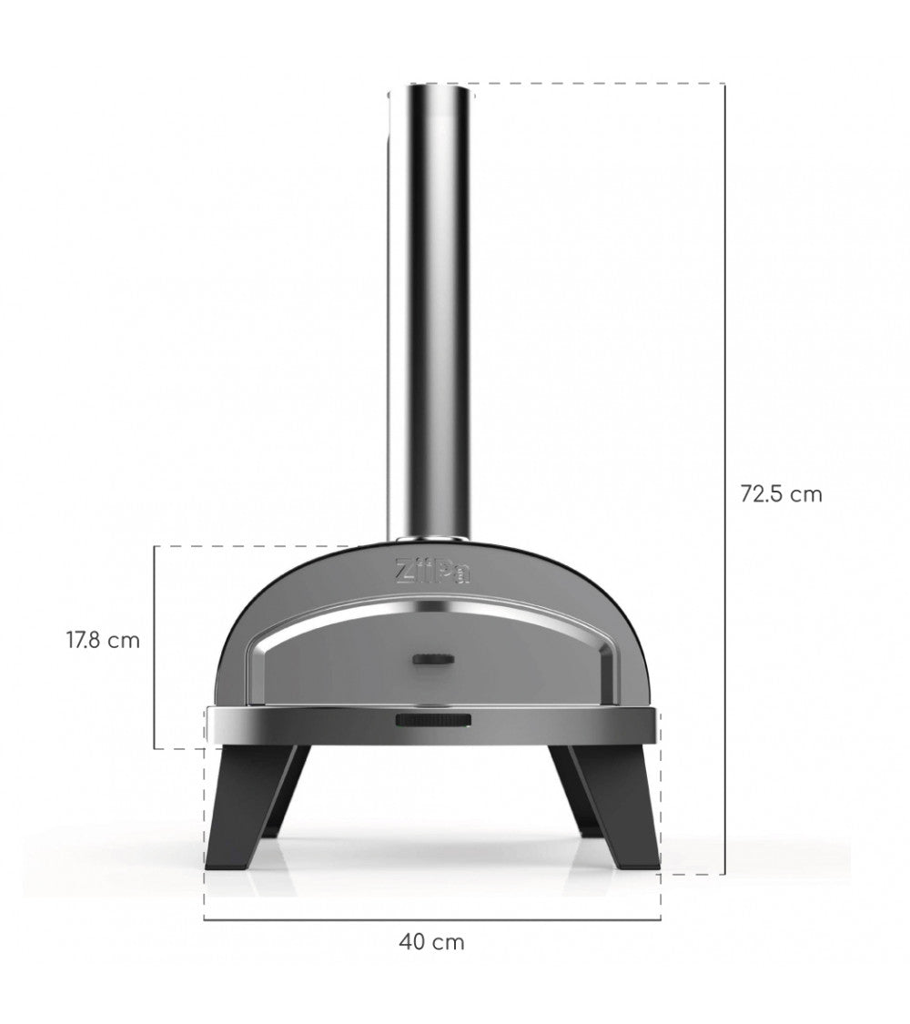 ZiiPa Forno pizza Piana a pallet, Carbone
