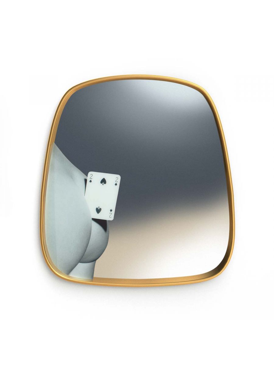 Seletti Toiletpaper Home Golden frame mirror